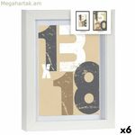 Պատի լուսանկարի շրջանակ՝ նվերների դեկոր, սպիտակ ապակի, MDF, փայտ (6 հատ)