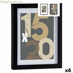 Լուսանկարի շրջանակ՝ նվերների դեկոր, սև ապակի, MDF, փայտ, 18 x 24 սմ (6 հատ)