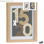 Պատի լուսանկարի շրջանակ՝ նվերների դեկոր, բնական ապակի, MDF, փայտ, 18 x 24 սմ (6 հատ)