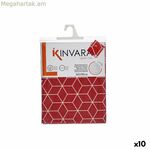 Բծակայուն սփռոց Kinvara սպիտակ մարուն բարակ կտավ հակաբիծային աբստրակտ 140 x 180 սմ (10 հատ)