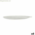 Կենտրոնական զարդարանք՝ սպիտակ MDF փայտից, 49 x 2,7 x 17,3 սմ, բույսի տերև (6 հատ)