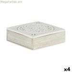 Դեկորատիվ տուփ՝ նվերների դեկոր սպիտակ փայտից (4 հատ)