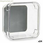 Դարակաշար կազմակերպիչ Kinvara մոխրագույն թափանցիկ սիլիկոնե պլաստիկ TPR վերամշակված պլաստիկ 9,3 x 4,5 x 9,3 սմ (24 հատ)