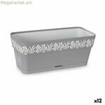 Ծաղկաման Stefanplast Gaia մոխրագույն պլաստիկ 13,3 x 12,3 x 29,3 սմ (12 հատ)