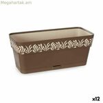 Stefanplast Gaia շագանակագույն պլաստիկե ծաղկաման 13,3 x 12,3 x 29,3 սմ (12 հատ)