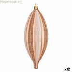 Սուրբ Ծննդյան զարդարանքների հավաքածու Krist+ պղնձե PVC ձգված 3 x 3 x 18 սմ 8,5 x 19 x 3 սմ (12 հատ)