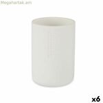 Ատամի խոզանակի պահոց Berilo սպիտակ խեժից 7,8 x 10,5 x 7,8 սմ (6 հատ)