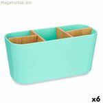 Ատամի խոզանակի պահոց Berilo կանաչ բամբուկե պոլիպրոպիլենից 21 x 10 x 9 սմ (6 հատ)