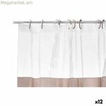 Լոգանքի վարագույր Berilo Beige թափանցիկ պլաստիկ PEVA 180 x 180 սմ 16 x 28,5 x 4 սմ (12 հատ)