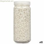 Դեկորատիվ քարեր՝ նվերների համար, սպիտակ, 2 - 5 մմ, 700 գ, 6,5 x 15,5 x 6,5 սմ, 6,2 x 15,3 x 6,2 սմ, 6,5 x 15,8 x 6,5 սմ (12 հատ)