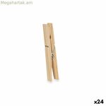 Հագուստի կեռիկներ փայտե 13 x 24 x 3 սմ 12 x 24 x 3 սմ 1,2 x 9 x 9 սմ Հավաքածու 24 կտոր (24 միավոր)