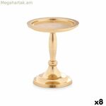 Մոմակալ՝ նվերների դեկոր, ոսկեգույն ալյումինե, 10 x 12 x 10 սմ (8 հատ)