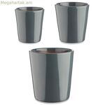 Ծաղկամանների հավաքածու Ibergarden Anthracite Clay Cónica Ø 14 սմ Ø 22 սմ Ø 17 սմ 22,5 x 21 x 22,5 սմ 3 հատ