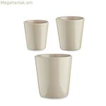 Ծաղկամանների հավաքածու Ibergarden Grey Clay Cónica Ø 14 սմ Ø 22 սմ Ø 17 սմ 22,5 x 21 x 22,5 սմ 3 հատ