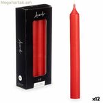 Մոմերի հավաքածու Acorde կարմիր 2 x 2 x 20 սմ 8,5 x 21 x 4,5 սմ (12 հատ)