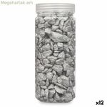 Դեկորատիվ քարեր՝ նվերների համար, արծաթե, 10 - 20 մմ, 700 գ, 6,2 x 15,3 x 6,2 սմ, 6,5 x 15,8 x 6,5 սմ (12 հատ)