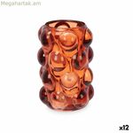 Մոմակալի նվերային դեկոր նարնջագույն սալիկ բյուրեղյա 8,4 x 12,5 x 8,4 սմ միկրոգնդիկներ (12 հատ)