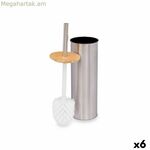 Զուգարանի խոզանակ Berilo Silver Bamboo չժանգոտվող պողպատ 9,5 x 27,5 x 9,5 սմ (6 հատ)