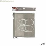 Կոշիկի դարակներ մոխրագույն PVC 29 x 43 սմ կտորից (12 հատ)