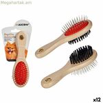 Շան խոզանակ Mascow շագանակագույն սև կարմիր 9 x 5 x 21 սմ (12 հատ)