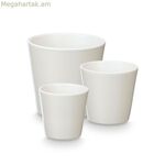 Ծաղկամանների հավաքածու Ibergarden սպիտակ կավ Ø 14 սմ Ø 22 սմ Ø 17 սմ 3 հատ