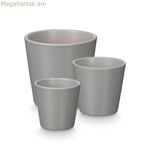 Ծաղկամանների հավաքածու Ibergarden Grey Clay Ø 14 սմ Ø 22 սմ Ø 17 սմ 3 հատ