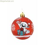 Սուրբ Ծննդյան խաղալիք «Թաթերի պարեկ» կարմիր «Ընկերություն» 6 հատ պլաստիկ (Ø 8 սմ)