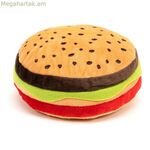 Փափուկ խաղալիք շների համար՝ Գլորիա Համբուրդոգ, բազմագույն պոլիեսթեր, պոլիպրոպիլենային համբուրգեր, 14 x 6 սմ