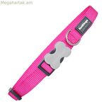 Շան վզնոց՝ կարմիր Դինգո, հարթ ֆուքսիա, 24-37 սմ