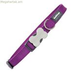 Շան վզնոց կարմիր Դինգո հարթ մանուշակագույն (2 x 31-47 սմ)