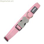 Շան վզնոց կարմիր Դինգո հարթ վարդագույն (2 x 31-47 սմ)