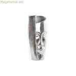 Ծաղկաման DKD Տան դեկոր Արծաթագույն Ալյումինե Ժամանակակից Դեմք 15 x 13 x 31 սմ