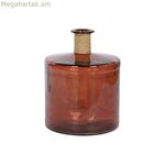 Ծաղկաման Home ESPRIT շագանակագույն պարանով կոփված ապակի 35 x 35 x 45 սմ