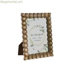 Լուսանկարի շրջանակ Home ESPRIT շագանակագույն ալյումինե բյուրեղյա մանգոյի փայտ բնական քաղաքային 16 x 2 x 21 սմ