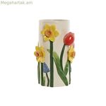 Ծաղկաման Home ESPRIT Սպիտակ Բազմագույն Դոլոմիտ 17 X 18 X 26 սմ