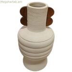 Ծաղկաման Home ESPRIT Շագանակագույն Բեժ Տերակոտա Մանգոյի փայտ 28 x 28 x 33 սմ