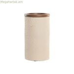 Ծաղկաման Home ESPRIT Շագանակագույն Բեժ Տերակոտա Մանգոյի փայտ 16 x 16 x 30 սմ