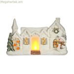 Դեկորատիվ ֆիգուր Քրիստ+ Սպիտակ տուն Սուրբ Ծնունդ 13 x 26,5 x 43 սմ LED լույս