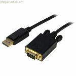 DisplayPort-ից VGA ադապտեր Startech DP2VGAMM6B (1,8 մ) սև 1.8 մ