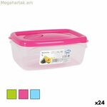 Հերմետիկ փակվող ճաշի տուփ Dem ուղղանկյուն 18 x 12,5 x 7,5 սմ (24 հատ)