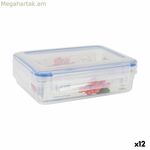 Հերմետիկ փակվող ճաշի տուփ Quttin L&F ուղղանկյուն 20 x 15 x 6 սմ (12 հատ)