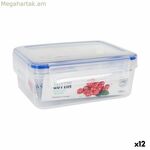 Հերմետիկ փակվող ճաշի տուփ Quttin L&F ուղղանկյուն 20 x 15 x 8 սմ (12 հատ)