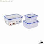 Հերմետիկ լանչի տուփերի հավաքածու՝ 3 հատ (6 հատ)