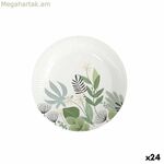 Ափսեների հավաքածու Algon միանգամյա օգտագործման ստվարաթղթե ծաղկային 10 հատ 20 սմ (24 հատ)