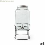 Խմիչքների տարա La Mediterránea Rustik մետաղական ապակի 8 լ 22 x 22 x 37 սմ (4 հատ)