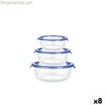 Լա Մեդիտեռանեա Սուլ Կապույտ Թափանցիկ Ճաշի տուփերի հավաքածու 3 հատ (8 հատ)