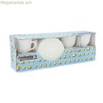 Luminarc Trianon բաժակների հավաքածու ափսեներով (6 հատ) սպիտակ ապակի 220 մլ (12 հատ)