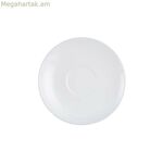 Արկորոկ ռեստորանի սուրճի ափսե, սպիտակ, ապակե, 6 հատ