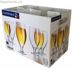 Գարեջրի բաժակ Luminarc Spirit Bar թափանցիկ ապակի 500 մլ 6 հատ (փաթեթ 6x)