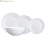 Սպասքի հավաքածու Luminarc Harena սպիտակ ապակե, 19 կտոր